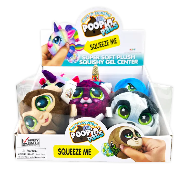Plush Squeeze Poopin' Pal Toy - 12 Pieces Per Retail Ready Display 26108 KIPP BROTHERS