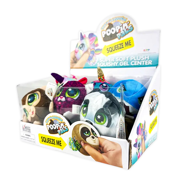 Plush Squeeze Poopin' Pal Toy - 12 Pieces Per Retail Ready Display 26108 KIPP BROTHERS