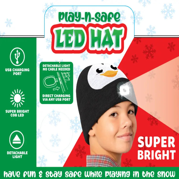 Christmas LED Light Hat 6 Pieces Per Retail Ready Display 26111 KIPP BROTHERS
