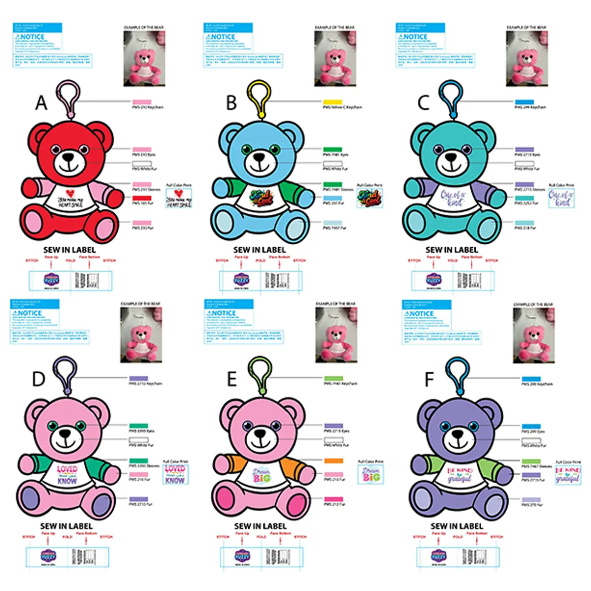 Forever Fuzzy Plush Assortment Floor Display - 44 Pieces Per Retail Ready Display Kit 88613 NOVELTY INC