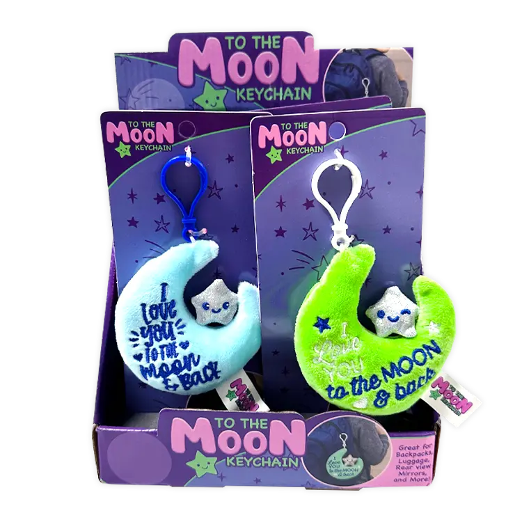 Moon Plush Keychain - 6 Pieces Per Retail Ready Display 26147 NOVELTY INC