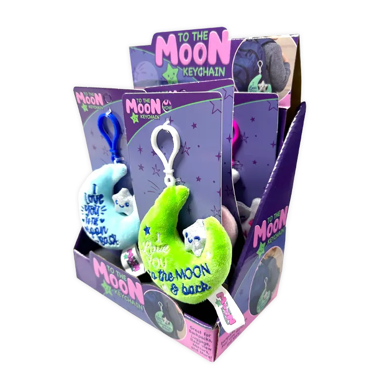 Moon Plush Keychain - 6 Pieces Per Retail Ready Display 26147 NOVELTY INC