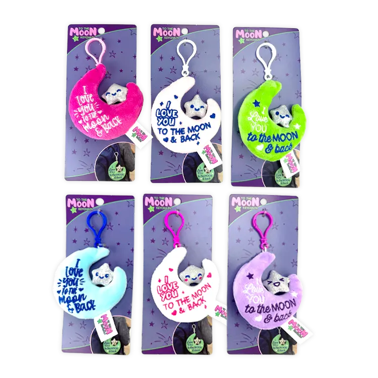 Moon Plush Keychain - 6 Pieces Per Retail Ready Display 26147 NOVELTY INC