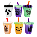 Silicone 8oz Halloween Kids Toddler Super Cups - 6 Pieces Per Retail Ready Display 26152 WHOLESALE