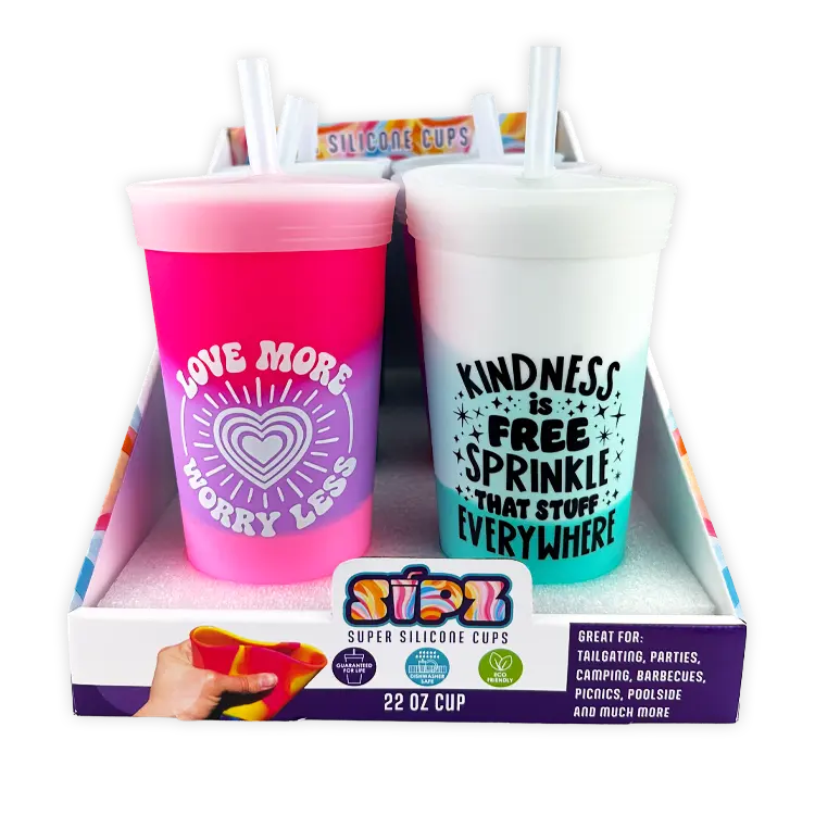 Silicone 22oz Silicone Cup B - 6 Pieces Per Retail Ready Display 26158 WHOLESALE