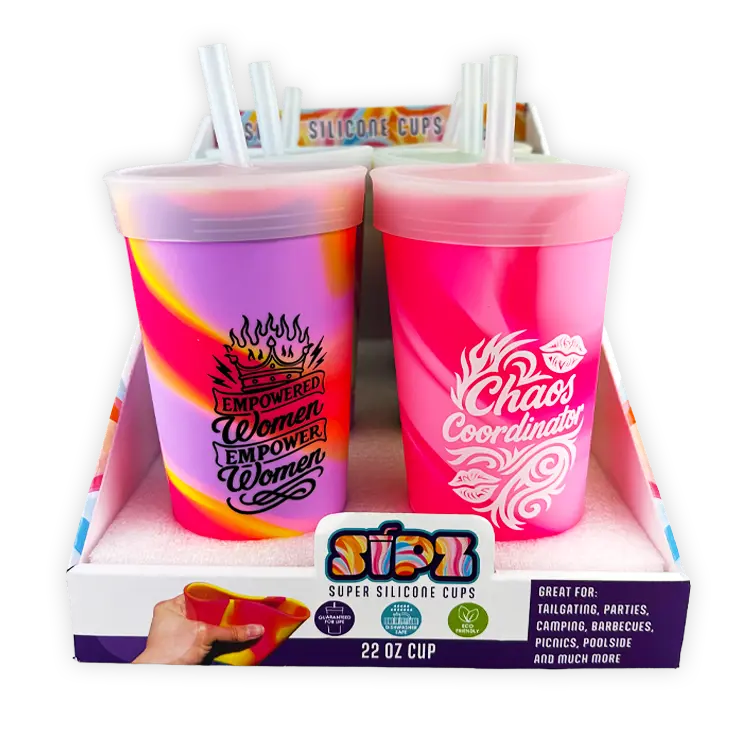 Silicone 22oz Silicone Cup C - 6 Pieces Per Retail Ready Display 26164 WHOLESALE