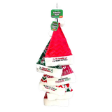 Christmas Santa Winter Hat with Merchandising Hang Strip - 6 Pieces Per Pack 26168 NOVELTY INC