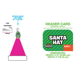 Christmas Santa Winter Hat with Merchandising Hang Strip - 6 Pieces Per Pack 26168 NOVELTY INC