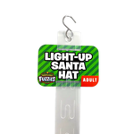 Light Up Christmas Santa Winter Hat with Merchandising Hang Strip - 6 Pieces Per Pack 26170 WHOLESALE