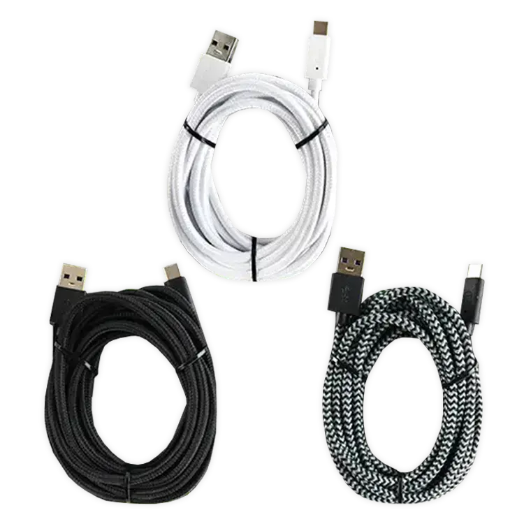 Charging Cable USB-A-to-USB-C 9FT - 6 Pieces Per Retail Ready Display 26183 WHOLESALE