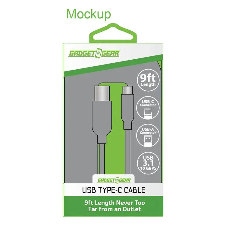 Charging Cable USB-A-to-USB-C 9FT - 6 Pieces Per Retail Ready Display 26183 WHOLESALE