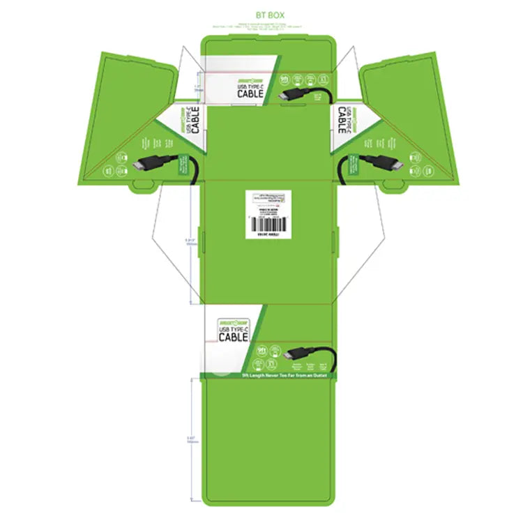 Charging Cable USB-A-to-USB-C 9FT - 6 Pieces Per Retail Ready Display 26183 WHOLESALE