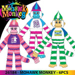 Mohawk Monkey with Merchandising Hang Strip - 6 Pieces Per Pack 26184 KIPP BROTHERS