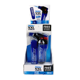 XXL Torch Lighter with Bonus Butane Refill Blister 2-Pack Sets - 6 Sets Per Display 26244 TORCH BLUE