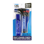 XXL Torch Lighter with Bonus Butane Refill Blister 2-Pack Sets - 6 Sets Per Display 26244 TORCH BLUE
