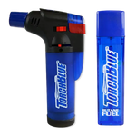 XXL Torch Lighter with Bonus Butane Refill Blister 2-Pack Sets - 6 Sets Per Display 26244 TORCH BLUE