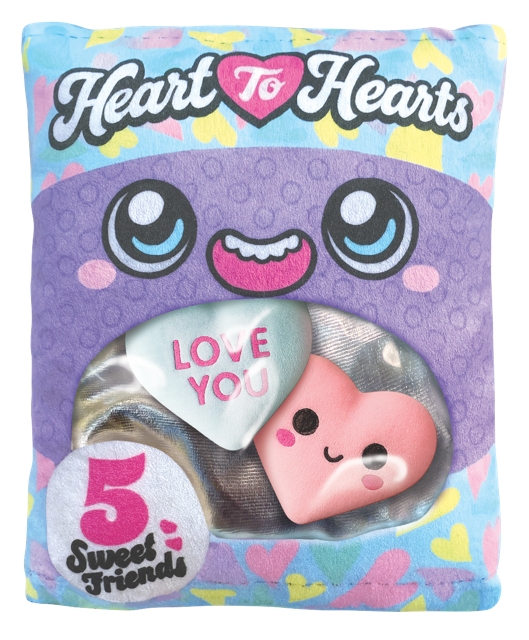 Plush Bag of Conversation Hearts - 6 Pieces Per Retail Ready Display 26255 NOVELTY INC