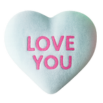 Plush Bag of Conversation Hearts - 6 Pieces Per Retail Ready Display 26255 NOVELTY INC