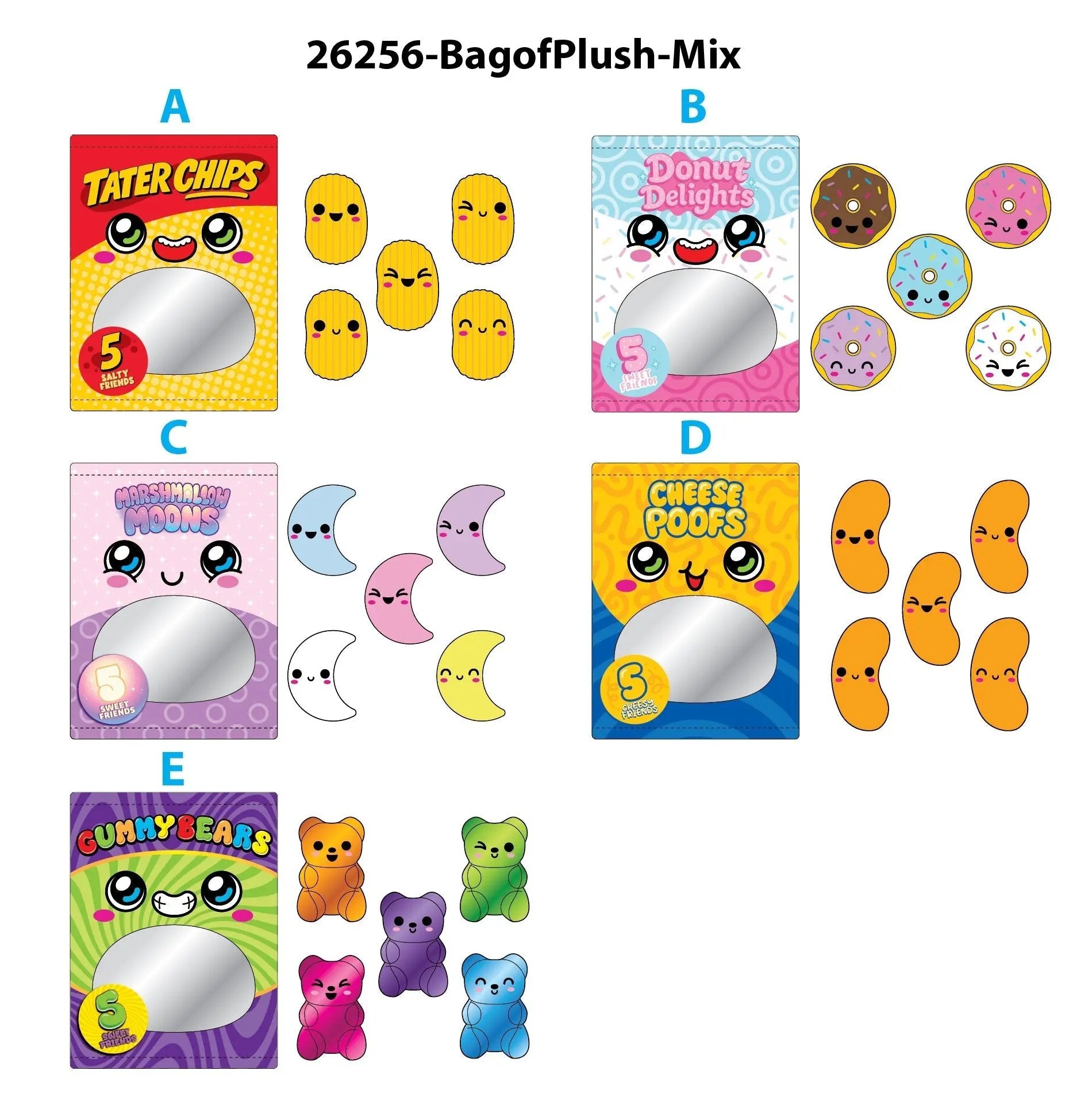 Plush Bag of Conversation Hearts - 6 Pieces Per Retail Ready Display 26255 NOVELTY INC