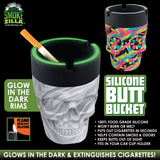 Silicone Glow in the Dark Butt Bucket Ashtray - Store Surplus - 6 Pieces Per Pack 26335L