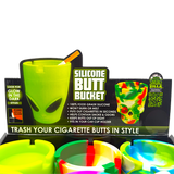 Silicone Glow in the Dark Butt Bucket Ashtray - 6 Pieces Per Retail Ready Display 26335