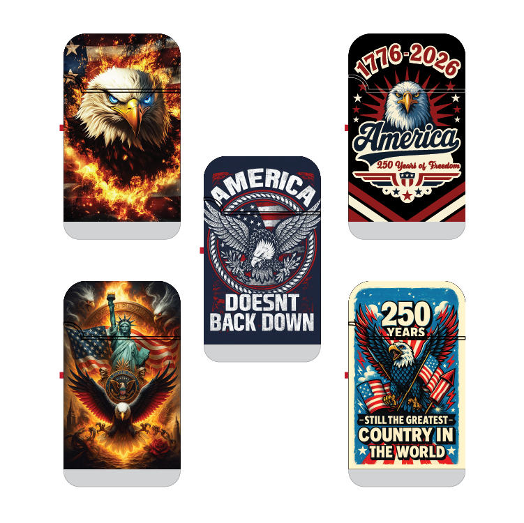 Patriotic USA 250 Dual Torch Lighter - 15 Pieces Per Retail Ready Display 26420 SMOKEZILLA