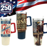 Patriotic USA 250 40oz Printed Cup - Store Surplus No Display - 6 Pieces Per Pack 26541L