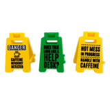 3D Standing Mood Caution Sign Assortment - 12 Pieces Per Retail Ready Display 26537