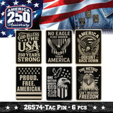 Patriotic Tac Pin - Store Surplus No Display - 4 Pieces Per Pack 26574L