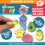 Assorted Squish Jellies - Store Surplus No Display - 12 Pieces Per Pack 26604L