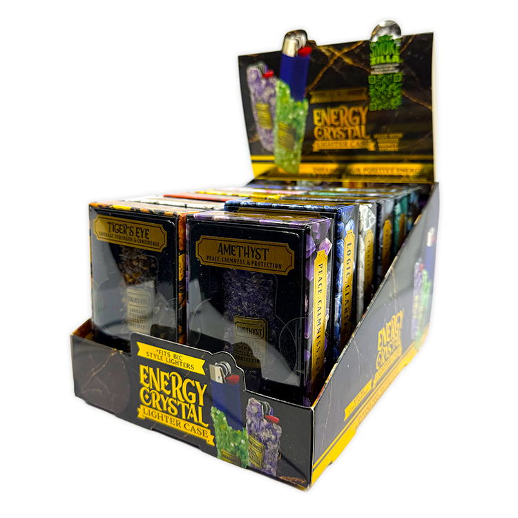 Energy Crystal Lighter Case - 12 Pieces Per Retail Ready Display