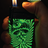 Glow in The Dark Cig Pack Lighter B - 12 Pieces Per Retail Ready Display 26650
