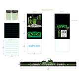 Glow in The Dark Cig Pack Lighter B - 12 Pieces Per Retail Ready Display 26650