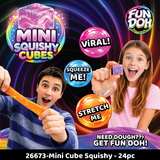 Fun Doh Mini Squishy Cube 2-Pack Set - 12 Sets Per Retail Ready Display 26673