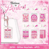 Glitter Keychain - Store Surplus No Display - 6 Pieces Per Pack 26703L