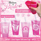 22oz Super Silicone Cup - Store Surplus No Display - 4 Pieces Per Pack 26707L