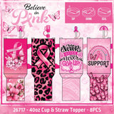 40oz Cup & Straw Topper - Store Surplus No Display - 8 Pieces Per Pack 26717L