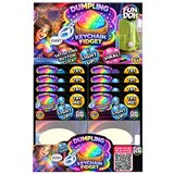 Fun Doh Dumpling Click Light-Up Keychain - 12 Pieces Per Retail Ready Display 26723