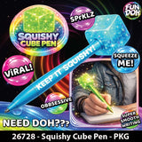 Fun Doh Desk Pops Squishy Cube Pen - 12 Pieces Per Display 26728