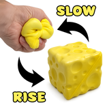 Slow Rise Cheese Squishy - Store Surplus No Display - 12 Pieces Per Pack 26733L