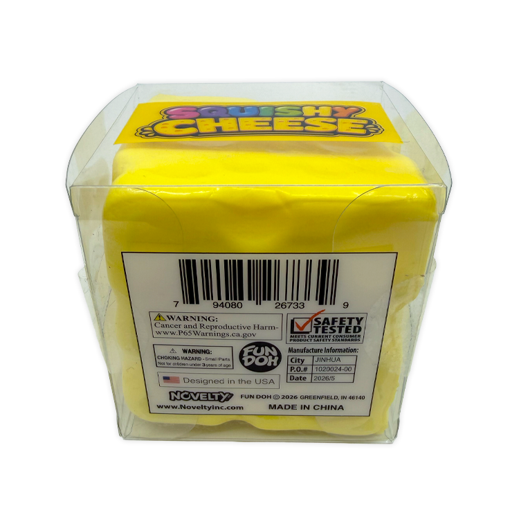 Slow Rise Cheese Slow Rise Cheese Squishy - 12 Pieces Per Retail Ready Display 26733 ...