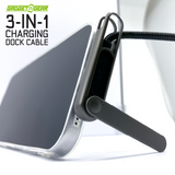 3-IN-1 Charging Dock 3FT USB-C Connector USB-A Adapter Cable - Store Surplus No Display - 6 Pieces Per Pack 26753L