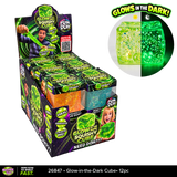 Fun Doh Glow-in-the-Dark Squish and Squeeze Slow-Release Fun Cube Toy - 12 Pieces Per Retail Ready Display 26847