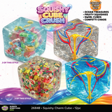 Fun Doh Squishy Charm Cube - Store Surplus No Display - 12 Pieces Per Pack 26848L