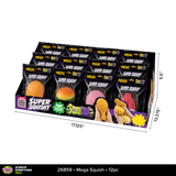 SquishZilla Super Mega Squishies - 12 Pieces Per Retail Ready Display 26859