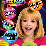 Fun Doh Fuzz Face Squishy Slow-Release Toy - Store Surplus No Display - 12 Pieces Per Pack 26862L