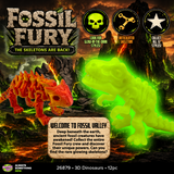 Fossil Fury 3D Printed Dinosaur Toys - 12 Pieces Per Retail Ready Display 26879