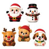 Fun Doh Squishmas Mega Squishy Toy Characters - Store Surplus No Display - 8 Pieces Per Pack 26923L