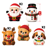 Fun Doh Squishmas Mega Squishy Toy Characters - 8 Pieces Per Retail Ready Display 26923