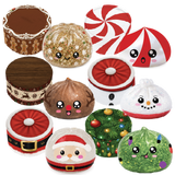 Fun Doh Merry Squishmas Squishy Christmas Dumplings - Store Surplus No Display - 12 Pieces Per Pack 27003L